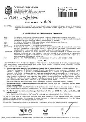 Ord 465 Reali Presidente Chiusure (2)