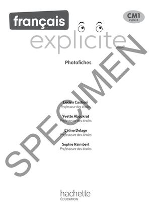 Français Explicite Cm1 Photofiches Ed 2020
