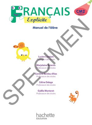 Français Explicite Cm2 Livre De L'élève Ed 2018