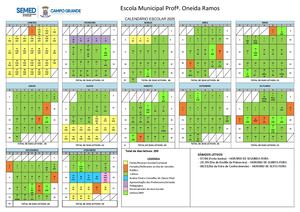 Calendário Oneida 2025