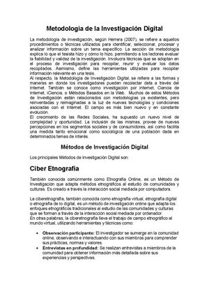 Metodología De La Investigación Digital 2