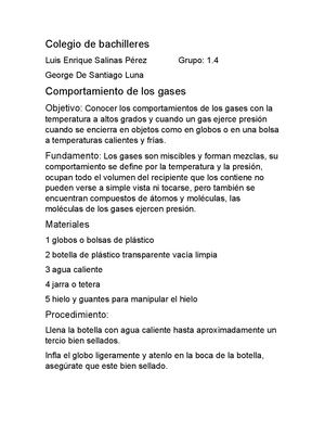 Comportamiento De Los Gases