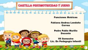 Cartilla De Juegos Psicomotores