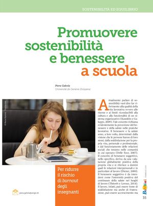 Promuovere Sistenibilità E Benessere A Scuola