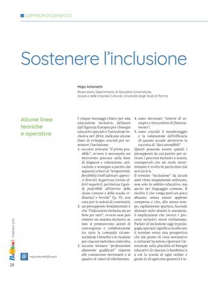 Sostenere L'inclusione