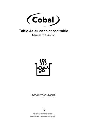 Notice Plaque Gaz Cobal Tc6gb