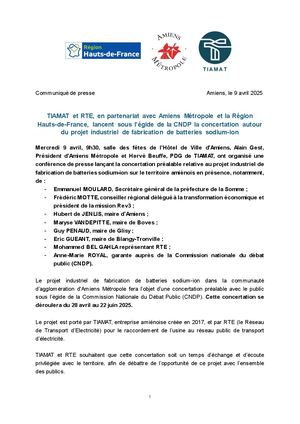 Communiqué De Presse Conf De Presse Tiamat