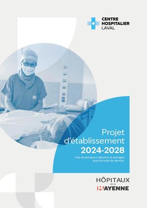 Projet d'établissement CH Laval 2024-2028