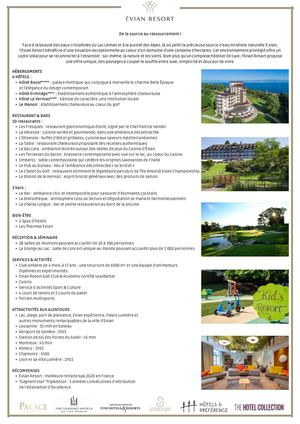FACTSHEET EVIAN RESORT FR - AVRIL 2025