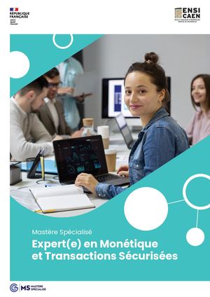 Plaquette mastère spécialisé MTS ENSICAEN