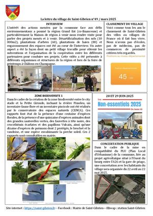 Saint Gibrien Lettre Du Village n°49