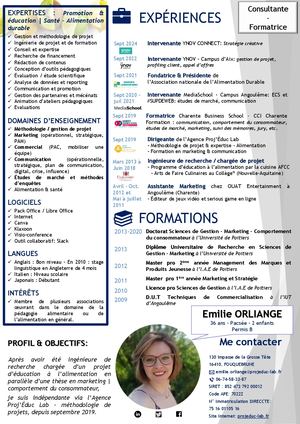 Emilie Orliange Cv 2025