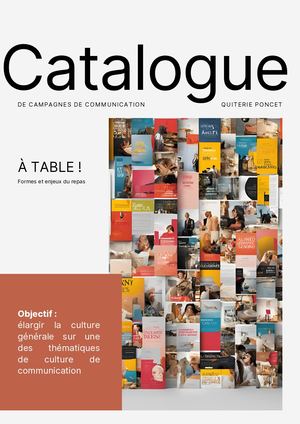 Catalogue Campagnes De Communication À Table Q P (Magazines)