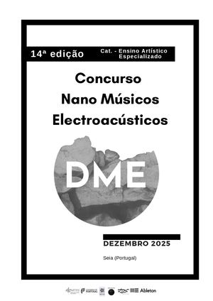 Concurso Nano Músicos Electroacústicos 2025 - Ensino Artístico Especializado