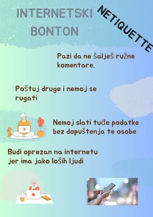 Posteri Internetski Bonton Petaši