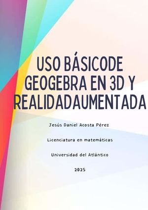Uso Básico De GeoGebra En 3D Y Realidad Aumentada