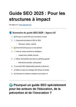 Guide SEO 2025 pour les structures à impact