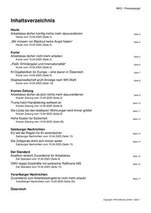 Pressespiegel 20250410
