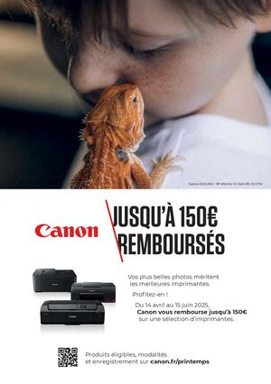 Modalités Canon Cashback Printemps2025