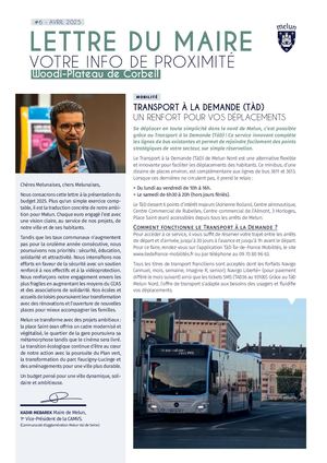 LETTRE DU MAIRE #6 WOODI - PLATEAU DE CORBEIL