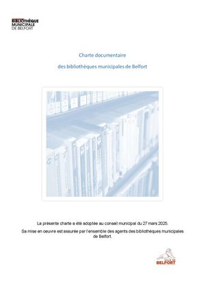 Charte documentaire des bibliothèques de Belfort