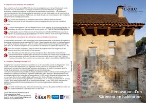 Rénovation d'un bâtiment en habitation