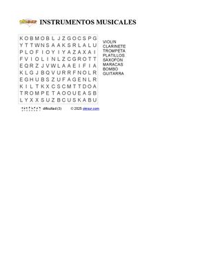 Sopa De Letras Musical