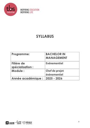 Chef De Projet Événementiel 2023 2024