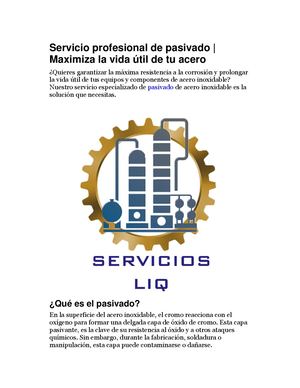 Servicio Profesional De Pasivado Maximiza La Vida úTil De Tu Acero