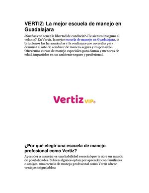 Vertiz La Mejor Escuela De Manejo En Guadalajara