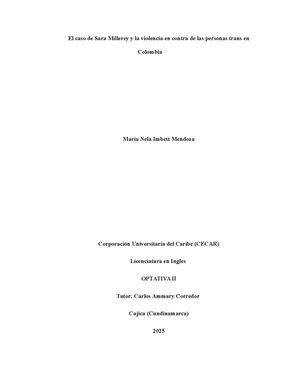 El Caso De Sara Millerey Y La Violencia En Contra De Las Personas Trans En Colombia