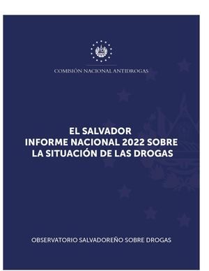 El Salvador Informe Nacional Drogas 2022 E Book Pdf