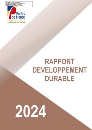 Rapport développement durable 2024