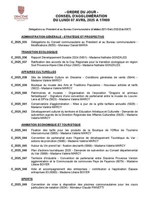 Conseil du 07 04 2025