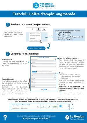 Tutoriels NOS TALENTS NOS EMPLOIS : l'offre d'emploi augmentée