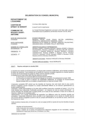 Délibérations du conseil municipal du 3 avril 2025