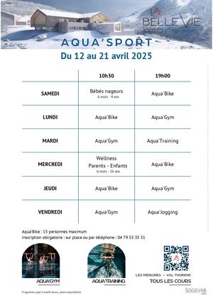 Programme Aqua'sport La Belle Vie