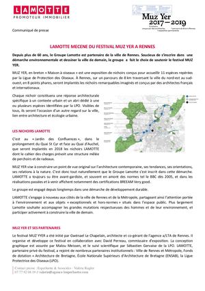 Lamotte mécène du festival Muz Yer à Rennes - 11 décembre 2017