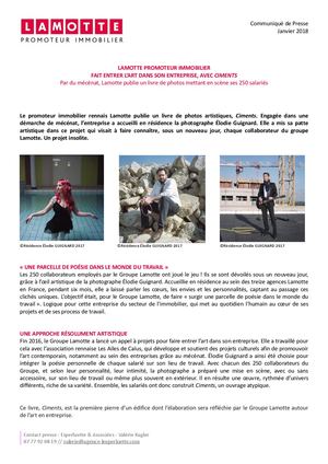 Lamotte fait entrer l’art dans son entreprise, avec Ciments - 31 janvier 2018