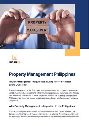 Top Property Management Services In The Philippines