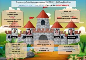Planning Activites Vacances Printemps Des Pep