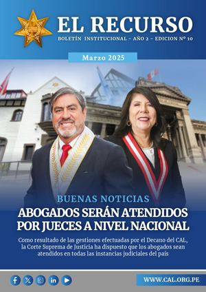 COLEGIO DE ABOGADOS DE LIMA - EL RECURSO, EDICIÓN 010