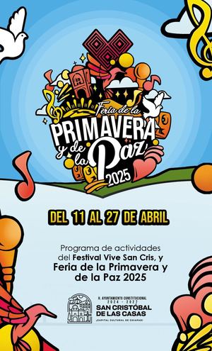Programa de actividades del Festival Vive San Cris, y Feria d e la Primavera y de la Paz 2025