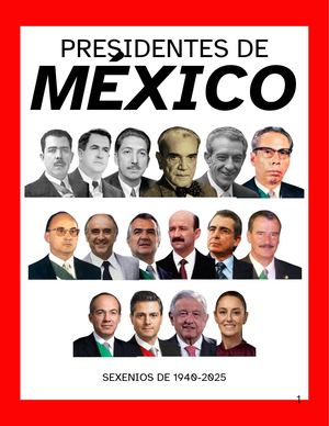 Producto Integrador ÁLbum De Sexenios De 1940 2024