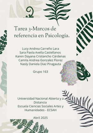 Tarea 3 Marcos De Referencia En Psicología