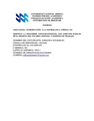 Unidad 1 Y 2 Introducion A La Informatica Johanna Sulbaran Y Millena Muñoz