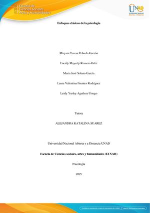 Enfoques Clásicos De La Psicología Cartilla