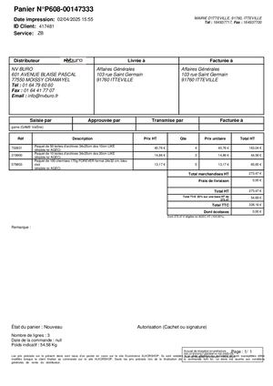 AR DEL 132 2025 ANNEXE Fournitures Administratives Sce Archives