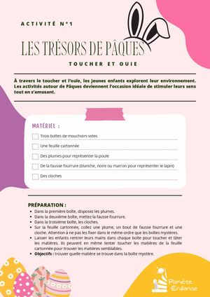 Activités Pâques 2025