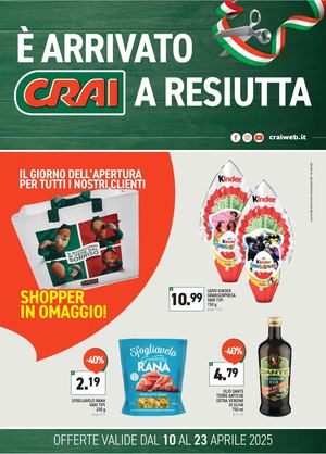 Volantino CRAI Resiutta dal 10 al 23 aprile